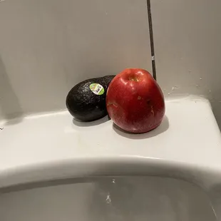 Complimentary fruit and avocado