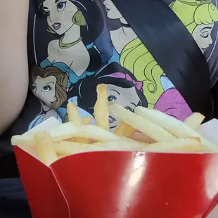 My youngest will be eating LARGE fries, and if I happen to find/eat the 1-2 random fries left in the bag, she will be like NOOOOO. McAddict