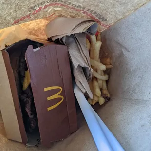 Food thrown in bag