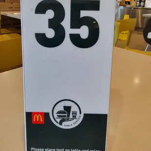 No point to create a sign. no one bring it your food