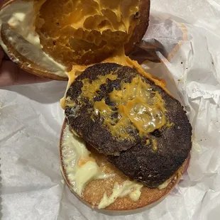 Steak, egg and cheese bagel