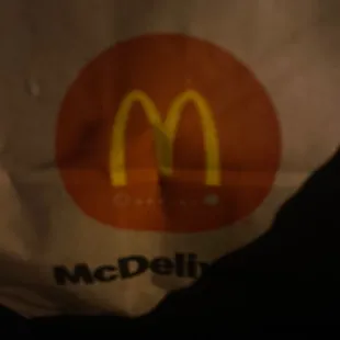 a mcdonald's logo on a bag