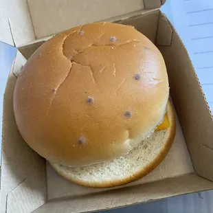a cheeseburger in a box