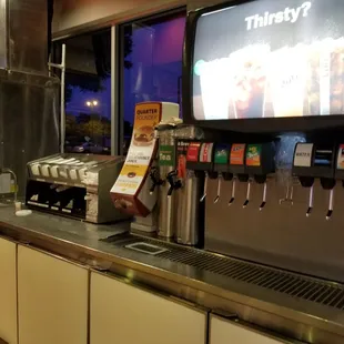 Fountain drinks and condiment's