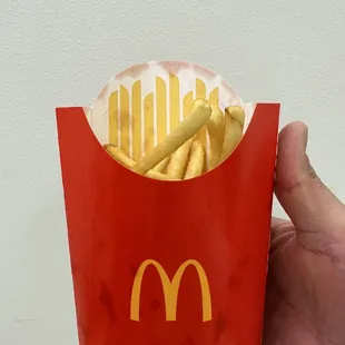 My LARGE fries. Always short!