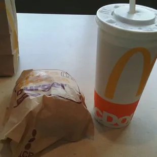 Triple Cheeseburger and a Medium Coke