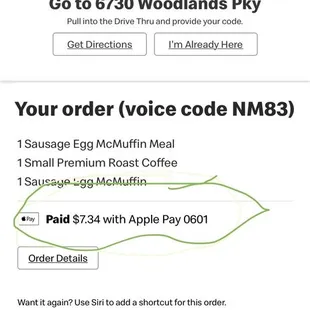 Paid order