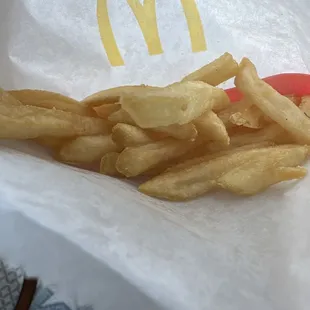 fries. cold not extra salted fries