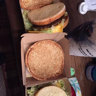 Wow! They forgot a meat on our Big Macs!  I would I understand if they forgot it on one but on two?!?!