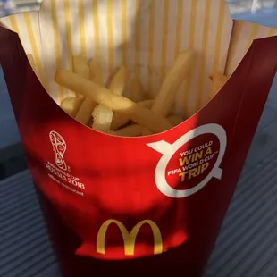 french fries in a red box