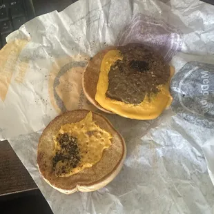 Ordered 4 burgers and all 4 look like this :( couldn't eat any of them, no one answered when I tried to call them.