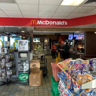 Dining area adjacent to the store,