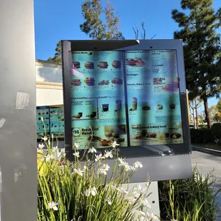 Drive thru menu board