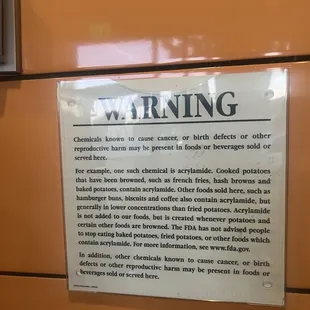 Wow always know Mcdonalds put a lot of unhealthy ingredients but never noticed the sign ...til now yikes .