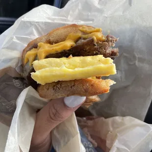 Steak egg Steak, Egg &amp; Cheese McGriddles