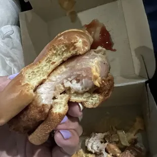 Raw Spicy Chicken Sandwich Meal