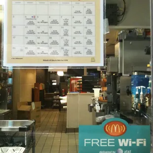 a menu displayed in a window