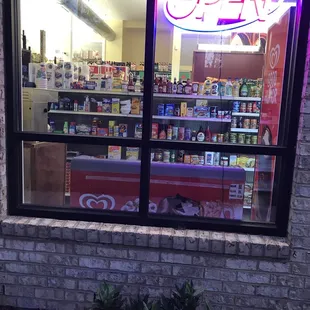 a grocery store window