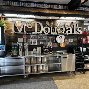 the inside of a restaurant