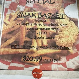 Snak basket special