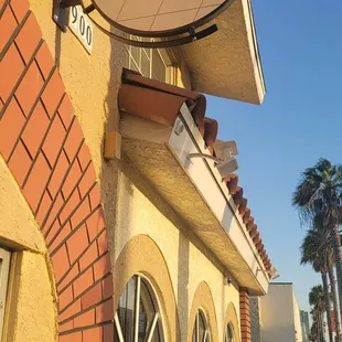a sign on the side of a building