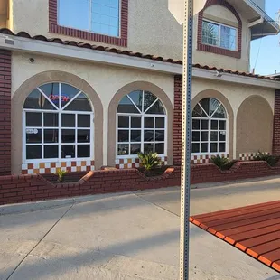 outside