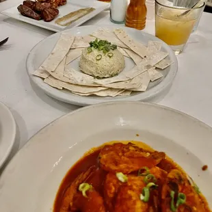 a plate of food on a table