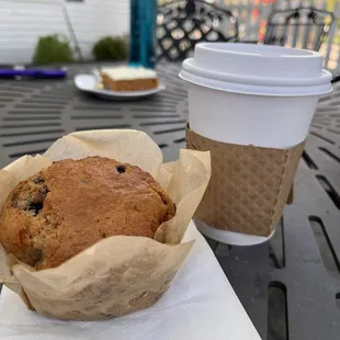 Blueberry muffin and s'mores latte