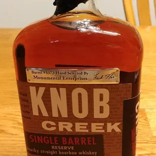 Store pick of Knob Creek.