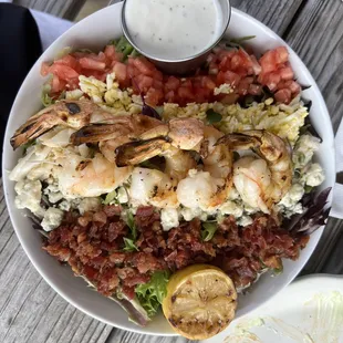 Seafood cobb salad
