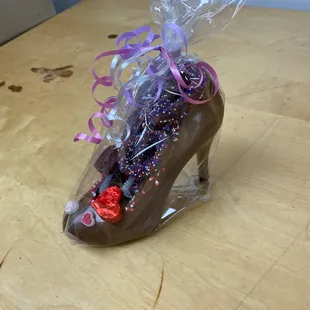 Valentine's Day chocolate shoe