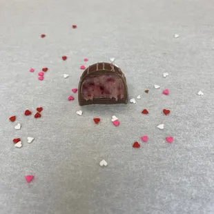 Chocolate covered strawberry truffle