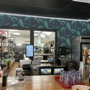 a view of the kitchen
