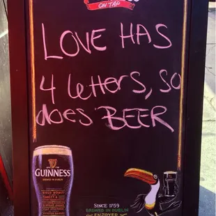 love has 4 liters of beer