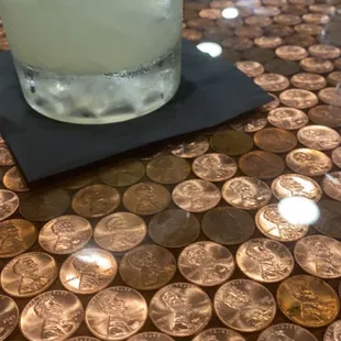 Bar top and margarita