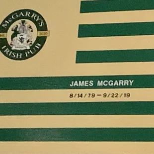 Pub Logo and Legacy dated adorn the wall.