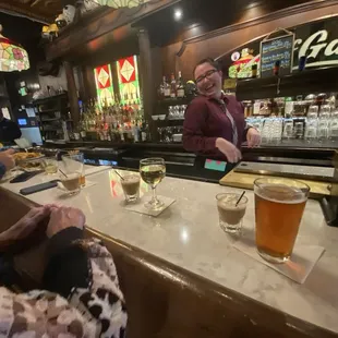 Aviator lager, Coffee shooters, best bartenders south of 14th street, great friends on a snowy wintry day...Cheers!