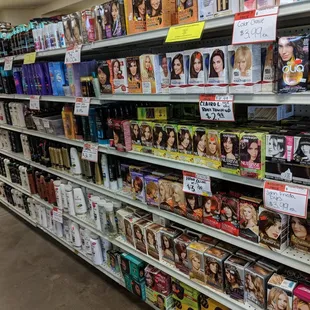 Hair products, name brands, also 40% to 60% less than retail, Garnier, Dove, Tresemme, Pantene, Nexxus,  and more