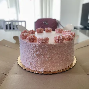 Pink champagne cake my bday got me for Mother&apos;s Day