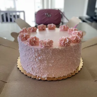 Pink champagne cake my bday got me for Mother&apos;s Day