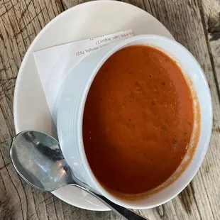 Roasted red pepper and tomato soup