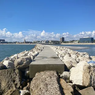 Partially refurbished jetty