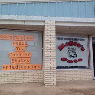 the front of the restaurant