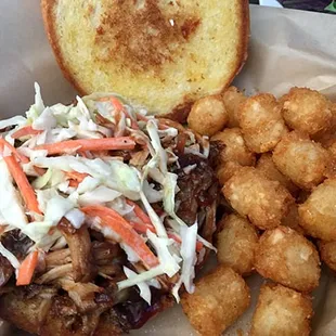 The $11 &quot;Porker McGee&quot; - sadly, the worst pork barbecue sandwich I&apos;ve ever had. Great tater tots!