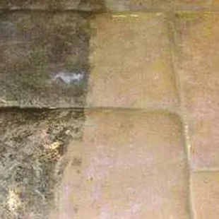 Before and After Brick Cleaning