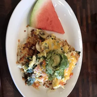 Veggie scramble omelet