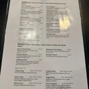 Menu back