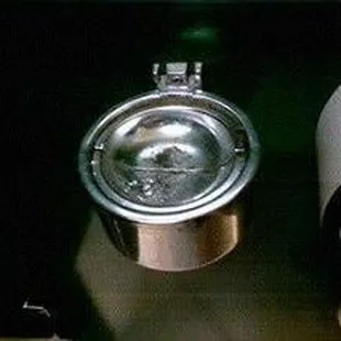 I love this cool ashtray in the ladies' room!