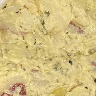 Homemade potato salad, all fresh ingredients