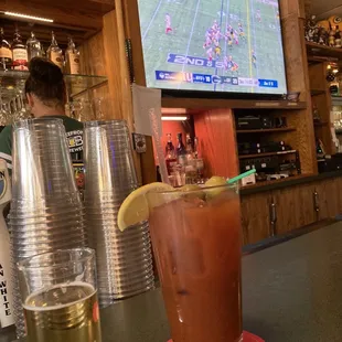 a man watching a football game